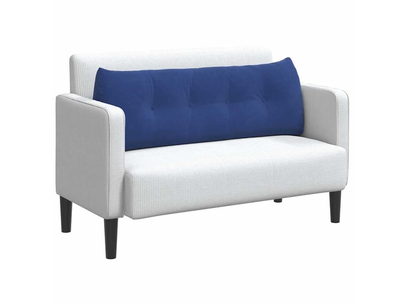 Coussin de dos, coussin de dossier bleu police 140 x 24 x 50 cm velours cf54559 - Conforama C