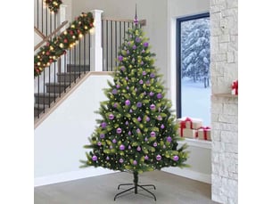 Sapin de noël, arbre de noël artificiel en silicone flexible 300 leds vert shl8388