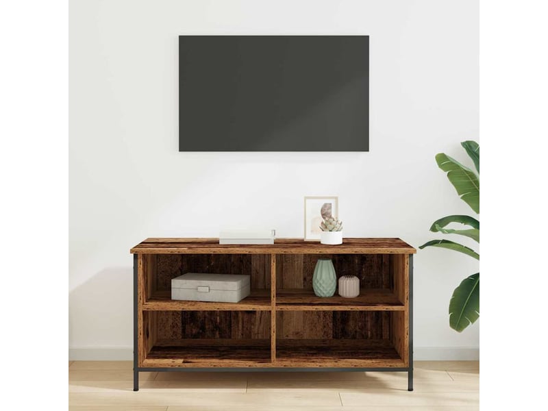  Meuble tv - banc tv - meuble de rangement 100 x 40 x 50 cm bois ancien bois d'ingénierie  - Conforama D