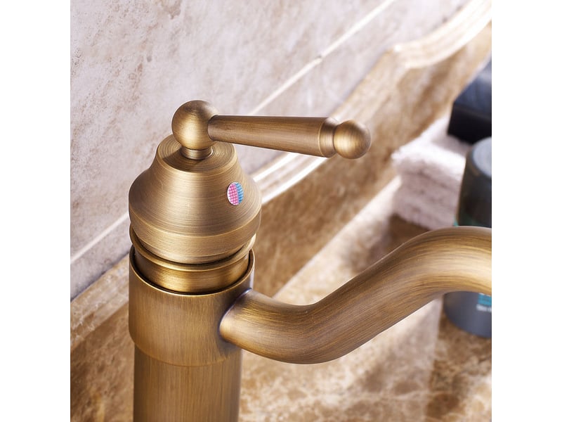  Robinet de lavabo, finition en laiton pour un style antique - rwmitigeur de lavabo  - Conforama B