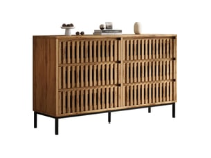 Buffet 0 porte(s) 6 tiroir(s) WISHDOR - 120 cm coloris bois clair
