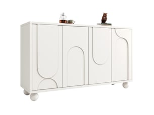 Buffet 4 porte(s)  0 tiroir(s)   - 120 cm coloris blanc 