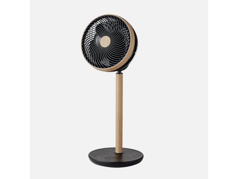 Ventilateur sur pied fabrilamp colibri 25 w 12 vitesses noir et hêtre 236241088 - Conforama C
