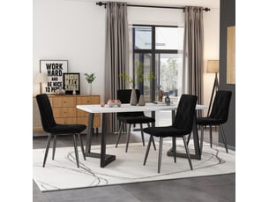 Ensemble table rectangulaire 0 banc(s) 4 chaise(s) 0 tabouret(s) inclu(s) <strong>MODENUIT </strong> <strong></strong> 