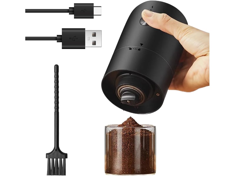  Moulin à café électrique - moulin à café électrique rechargeable avec 5 niveaux de mouture réglables - moulin à épices pour lame en acier inoxydable  - Conforama A