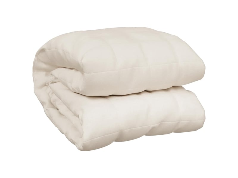  Couverture lestée adulte crème clair 220x240 cm 15 kg tissu shl90279  - Conforama A