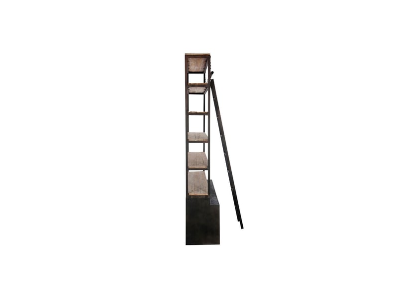  Etagère 4 niveaux echelle 243cm naturel &amp; noir  - Conforama C