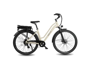Vélo électrique de ville maxtron urban 7, batterie 36v 12.8ah, beige
