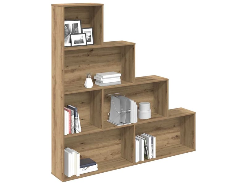  Bibliothèque, étagère de rangement chêne artisanal 157x24x160 cm bois d'ingénierie  - Conforama C