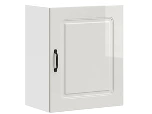 Meuble haut de cuisine kalmar en bois d'ingénierie blanc brillant