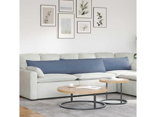 Lot de 2 coussins de canapé, coussins décoratifs bleu 200 x 40 cm cf58997
