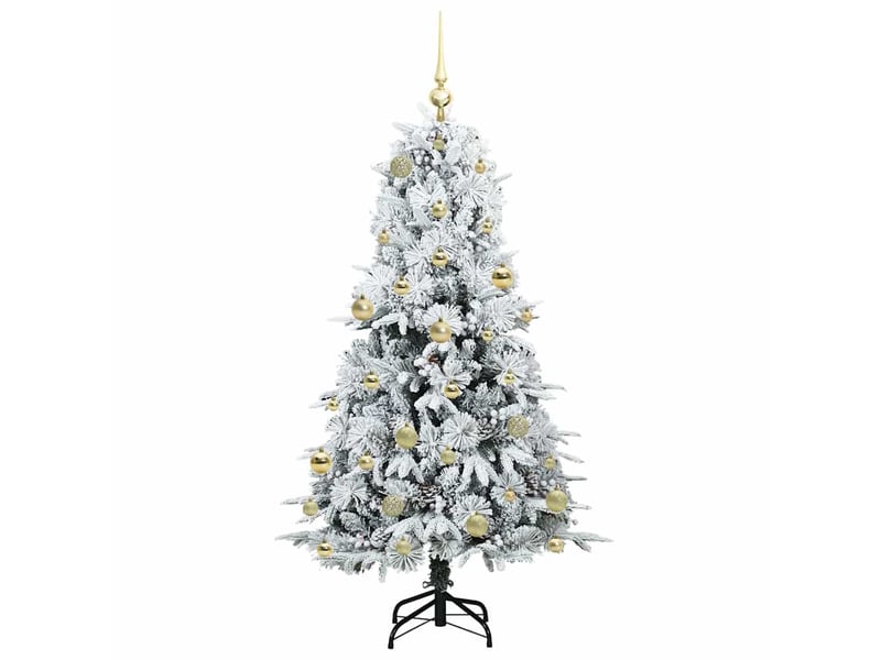  Sapin de noël, arbre de noël artificiel à branches articulées blanc 150 cm shl5575  - Conforama D