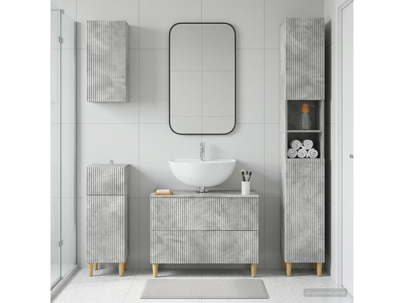  Ensemble de 4 pièces d'armoires de salle de bain arnhem cf63246  - Conforama B