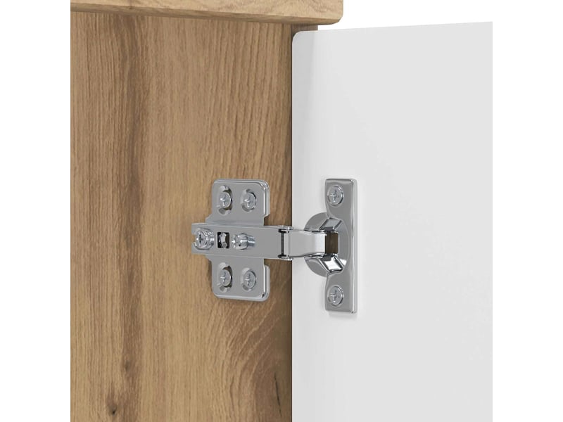  Meuble sous lavabo de salle de bain, commode chêne artisanal shl8423  - Conforama E