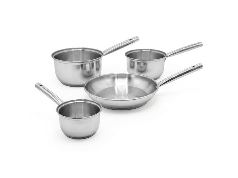  Lot de 4 casseroles 182022 cm et poêle 24 cm en inox fackelmann rhona 9131750B88 - Conforama A