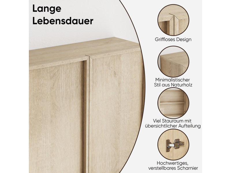  Armoire murale de salle de bain 2 portes coloris chêne 60 x 21.6 x 58 cm  - Conforama D