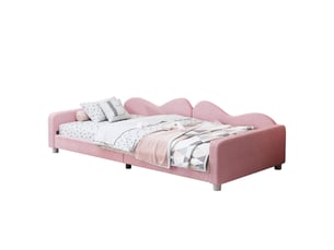 Lit banquette 90x200 cm    coloris rose