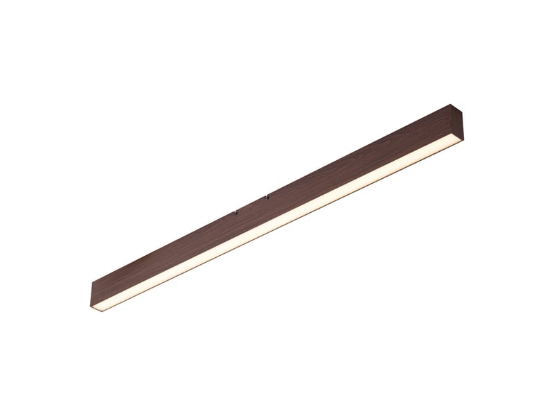  Plafonnier moderne effet bois de noyer avec led intégrée, dimmable 3 étapes et interrupteur dip 2700-4000k - keane  - Conforama E