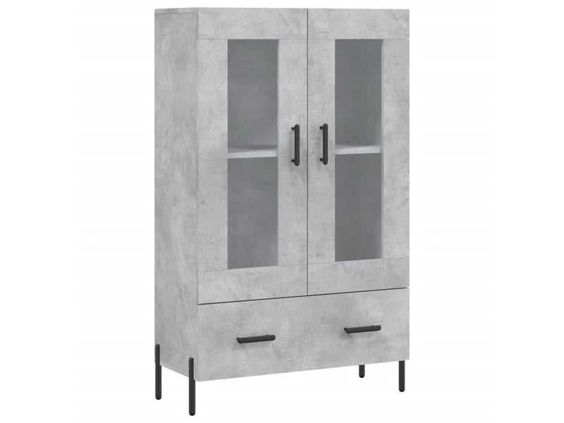  Buffet haut - bahut - meuble de rangement gris béton 69,5x31x115 cm bois d'ingénierie  - Conforama A