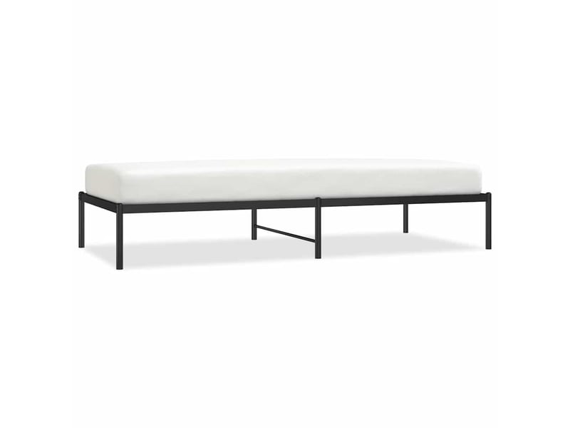  Lit simple- lit adulte -  cadre de lit métal sans matelas noir 90x200 cm  - Conforama A