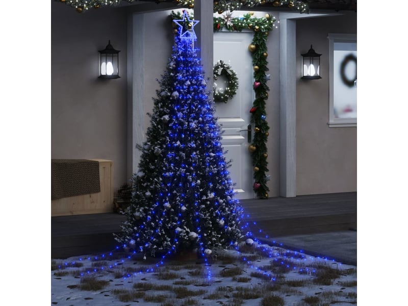  Guirlande de sapin de noël, éclairage de noël 320 led bleu 375 cm cf62344  - Conforama B