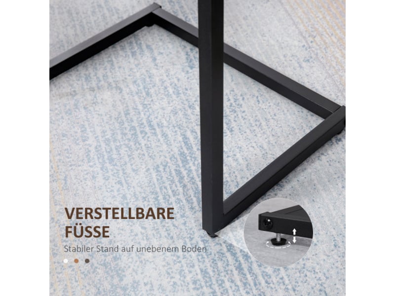  Lot de 3 tables d’appoint c empilables, acier, style industriel marron rustique pour salon  - Conforama E