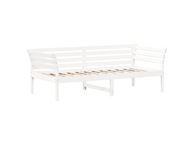  Lit simple- lit adulte -  lit de jour sans matelas blanc 100x200 cm bois de pin massif  - Conforama B