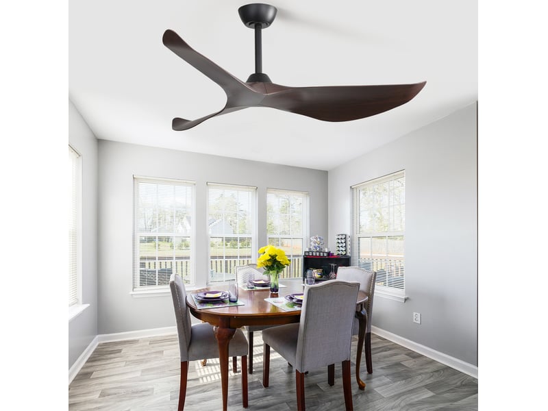 Ventilateur de plafond réversible 96,5 cm sans éclairage, 6 vitesses homvra - Conforama D
