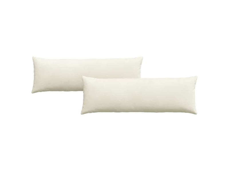 Lot de 2 coussins de canapé, coussins décoratifs crème 120 x 40 cm cf59036 - Conforama A