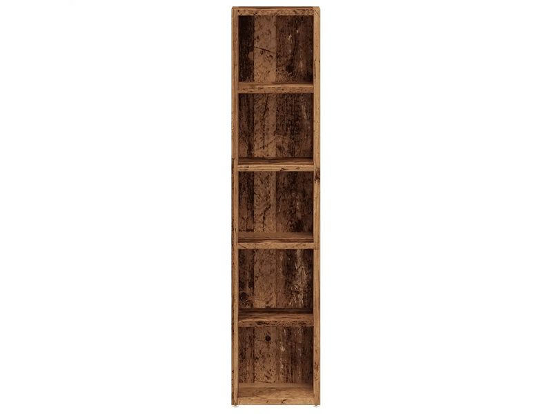  Lot de 2 armoires à cd modernes espace de rangement 21 x 16 x 93 cm en bois d'ingénierie vieux bois 02_0050684  - Conforama E