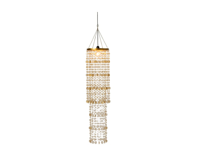  Abat-jour suspension perles tycho 125cm doré  - Conforama B