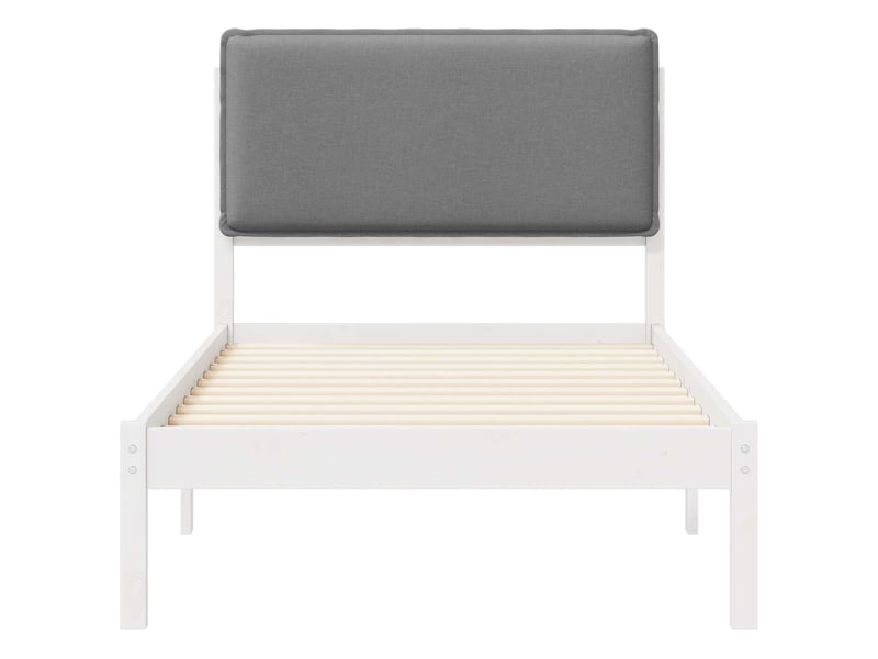  Lit simple- lit adulte -  cadre de lit avec tête de lit rembourrée gris clair 80 x 200 cm  - Conforama D