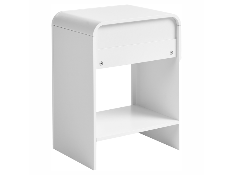 Table de nuit à 1 tiroir charleville blanc - Conforama E