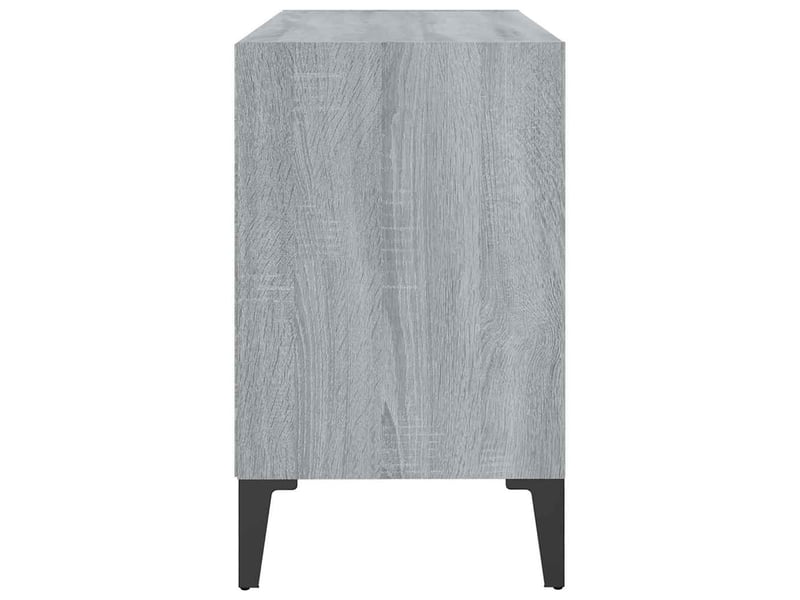 Meuble tv - banc tv - meuble de rangement avec pieds en métal sonoma gris 69,5x30x50 cm  - Conforama E