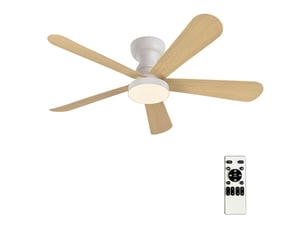 Ventilateur de plafond moderne ø106 cm avec éclairage led cct, moteur dc silencieux, 6 vitesses, pales abs