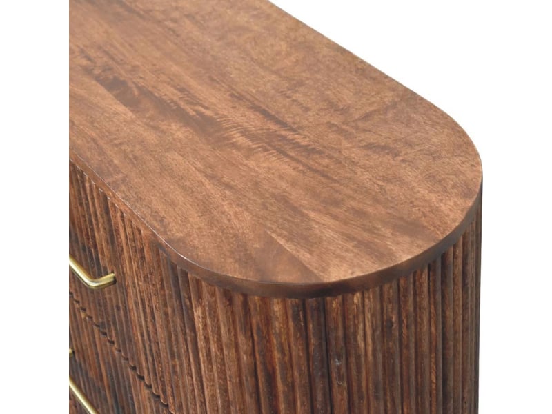  Artisan furniture commode ridgefront en bois massif, finition amande grillée  - Conforama D