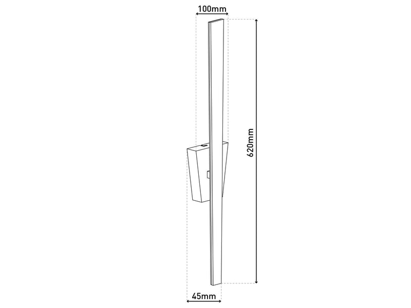  Naeve trevor applique murale led intégrée noire 3100k  - Conforama C
