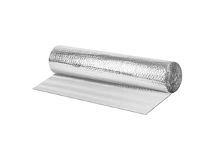 Ecd germany isolant thermique réfléchissant en aluminium à bulles, 1 x 25 m, film double face 6 mm, protection anti-froid et chaleur, découpable, imperméable, ignifuge, pour fenêtres murs tuyaux sols