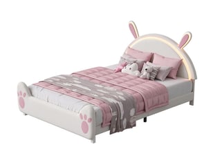 Lit simple 140x200 cm coloris rose