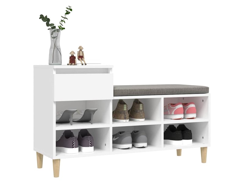  Meuble à chaussure | armoire à chaussures blanc 102x36x60 cm bois d'ingénierie shl1435  - Conforama D