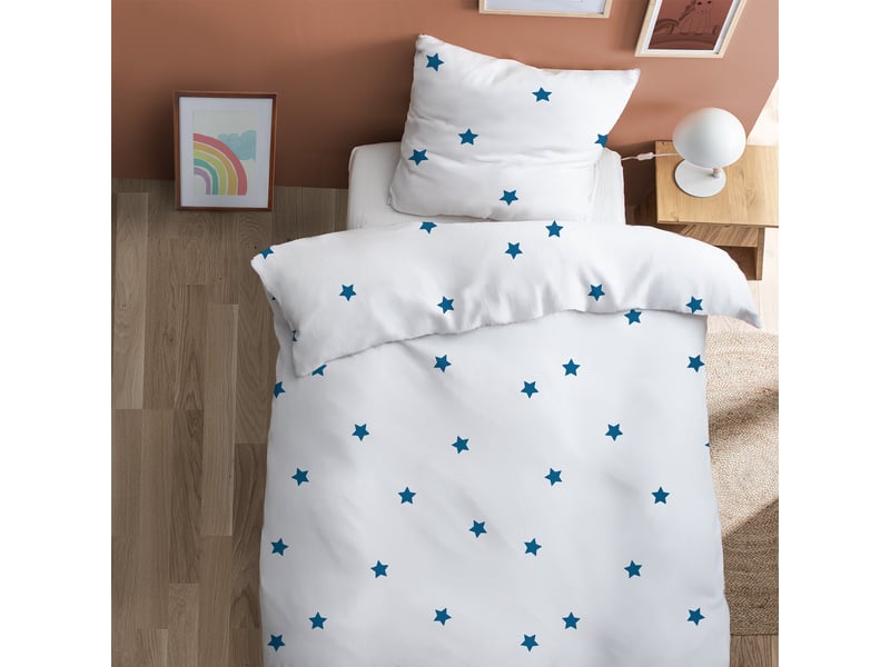  Parure de lit imprimée 100% coton, nuit etoilée 240x220+2x65x65cm  - Conforama B