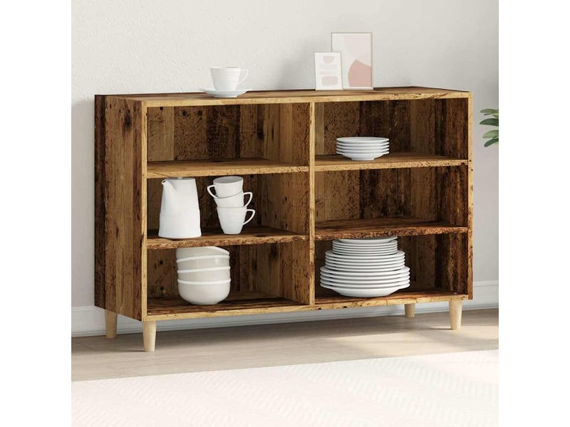Buffet, meuble de rangement salon vieux bois 103,5x35x70 cm bois d'ingénierie - Conforama B