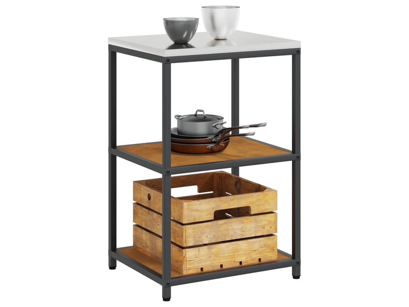 Étagère de cuisine, étagère de rangement hattem rouillé 60x50x92cm acier - Conforama C