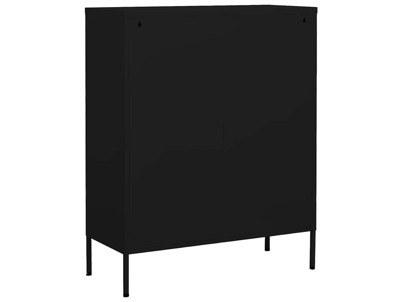  Armoire de rangement, rangement bureau noir 80x35x101,5 cm acier shl6815  - Conforama D