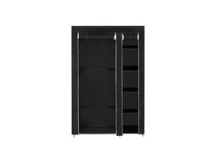 Armoire de rangement penderie de vêtement pliable en tissu non-tissé 110 x 45 x 175 cm noir lsf007 12_0003664