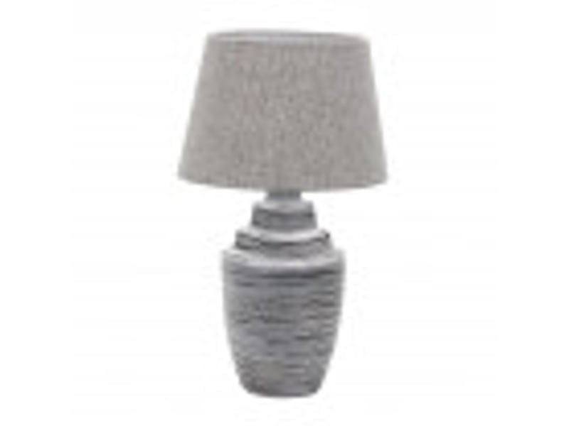  Lampe à poser fabrilamp tui e27 coloris zincgris 41,5 x 24 x 24 cm 160371028 - Conforama B