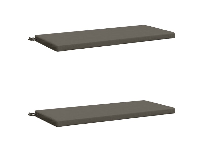  Lot de 2 coussins de banc, coussins d'assise soest 100 % polyester gris cf57235  - Conforama A