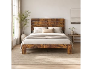 Lit 2 places 140x200 cm STILVORA coloris marron