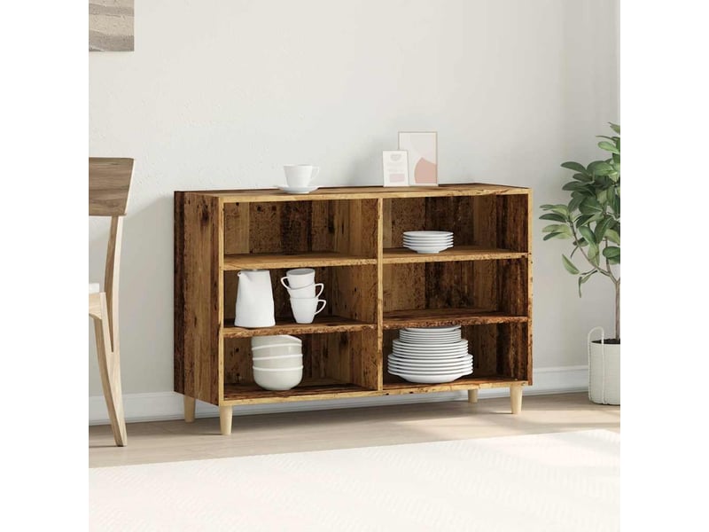  Buffet - bahut - meuble de rangement vieux bois 103,5x35x70 cm bois d'ingénierie  - Conforama C