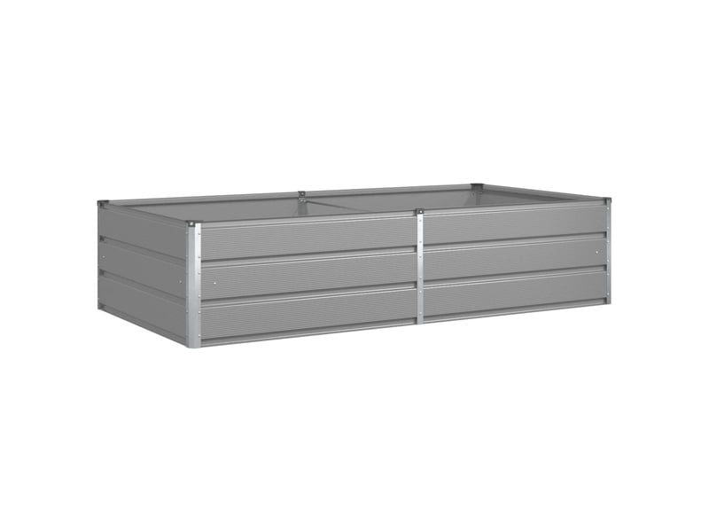 Jardinière - bac à fleurs gris clair 195 x 100 x 45 cm acier galvanisé  - Conforama A
